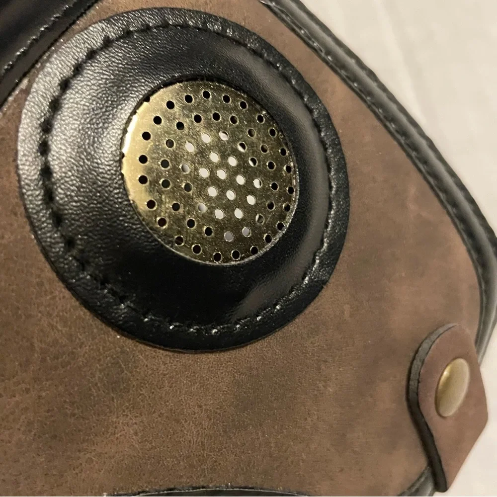 Unisex Steam punk, Faux leather mask